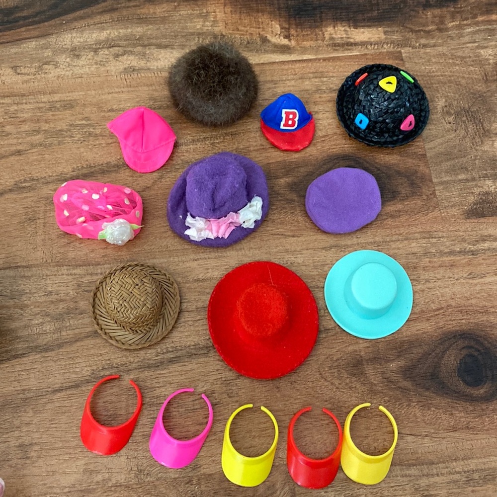 Assorted Vintage Barbie Hats